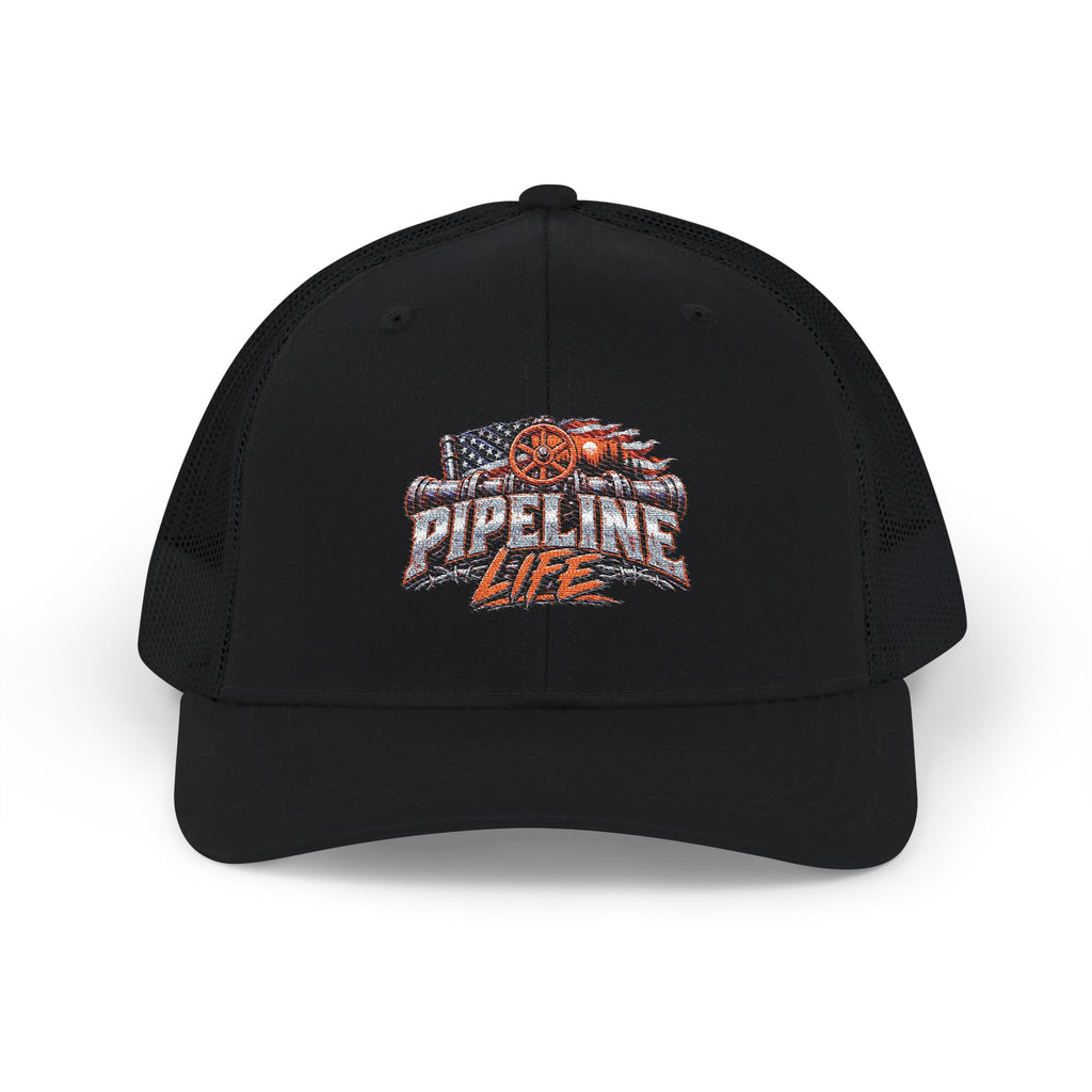 Lifeline Firefighter Trucker Hat — USA Flag Badge Snapback