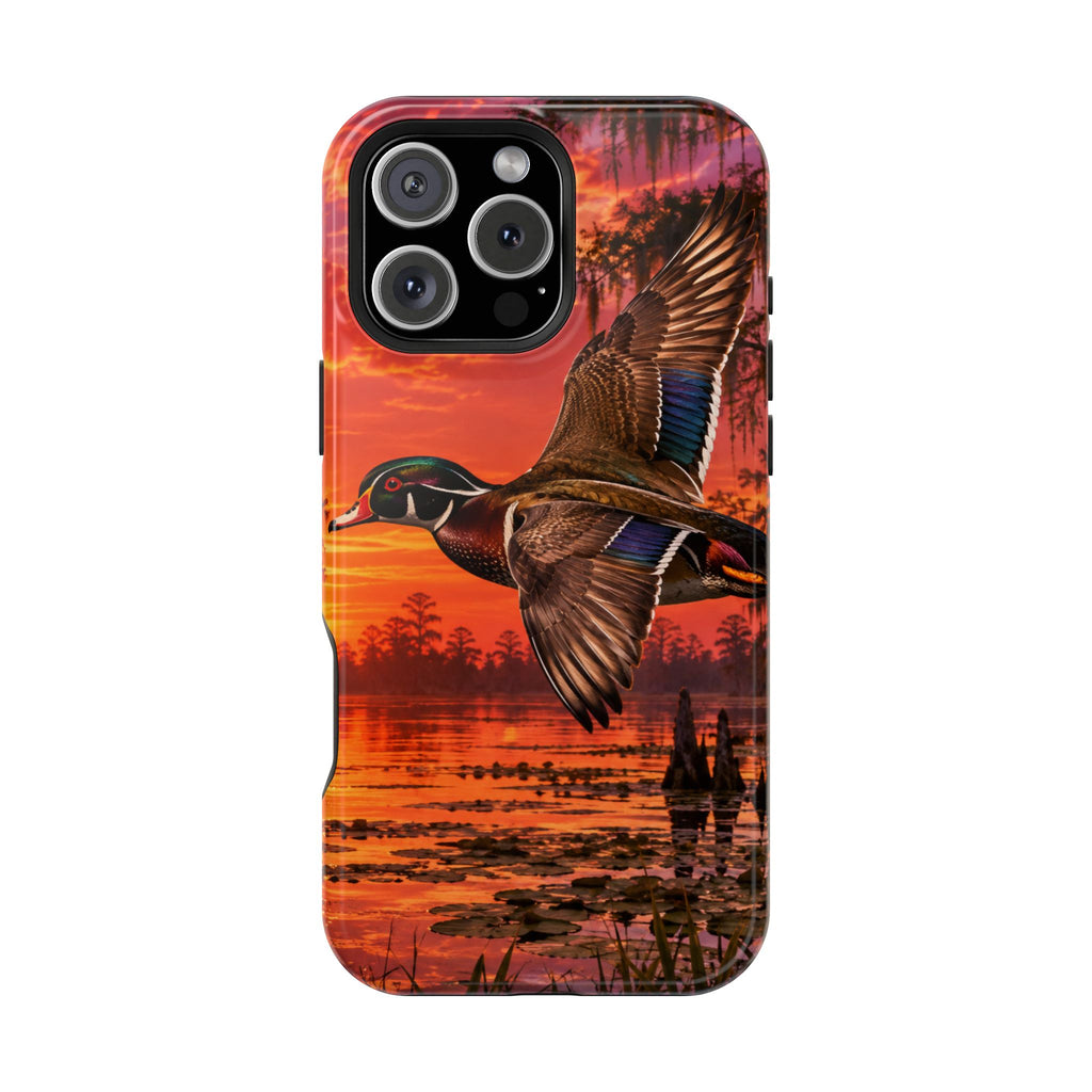 Wood Duck Sunset Phone Case — Magnetic Impact-Resistant