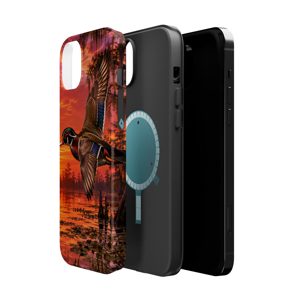 Wood Duck Sunset Phone Case — Magnetic Impact-Resistant