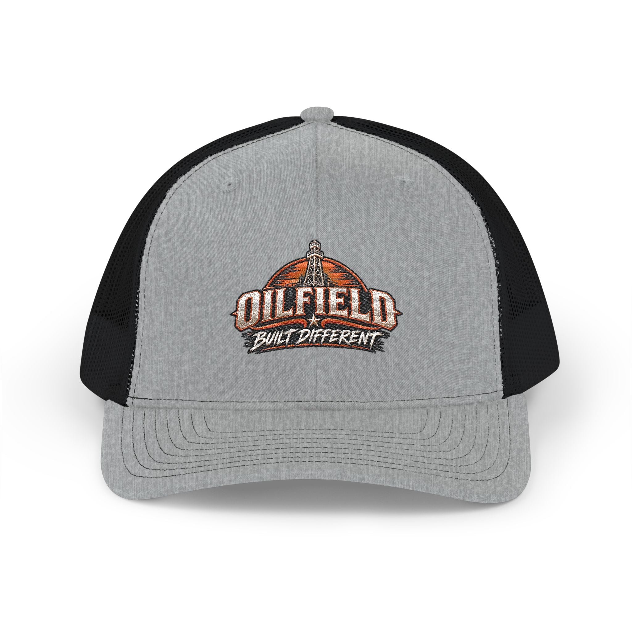 Oilfield Trucker Cap - Retro Boom Lift Logo Snapback Hat