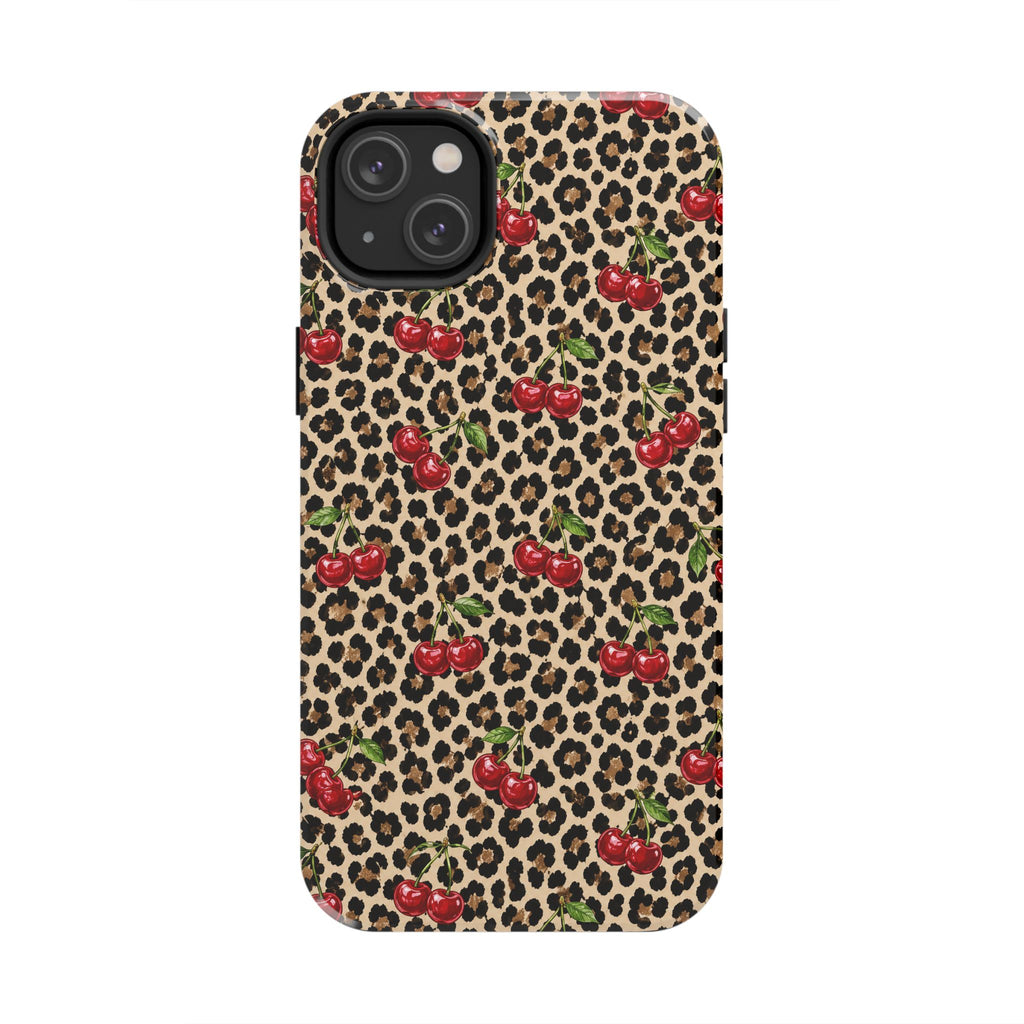 Cherry Leopard Tough Phone Case
