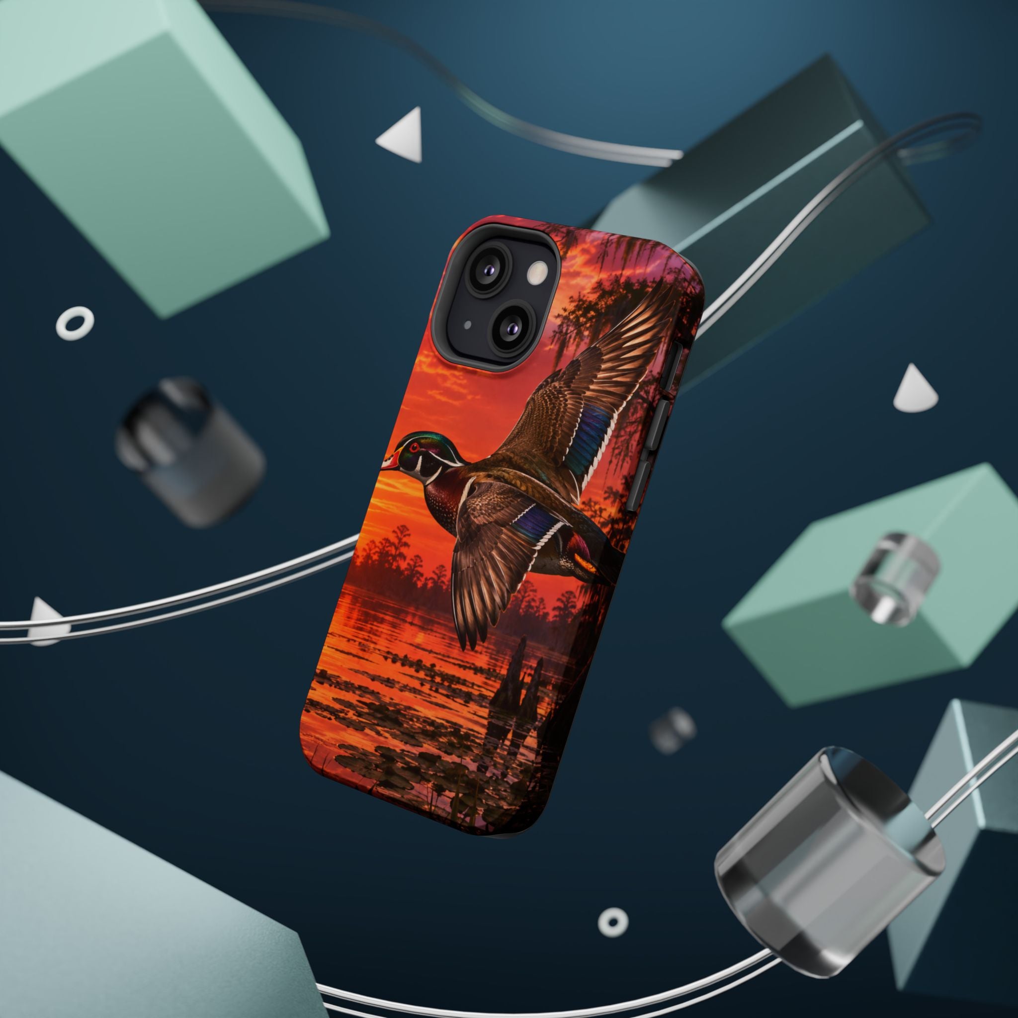 Wood Duck Sunset Phone Case — Magnetic Impact-Resistant