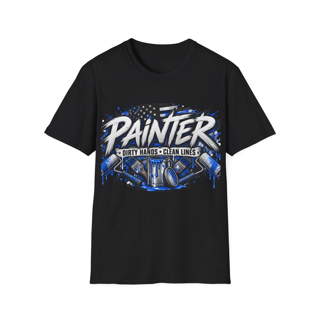 Painter T-Shirt — "Dirty Hands • Clean Lines" Graphic Tee for Painters