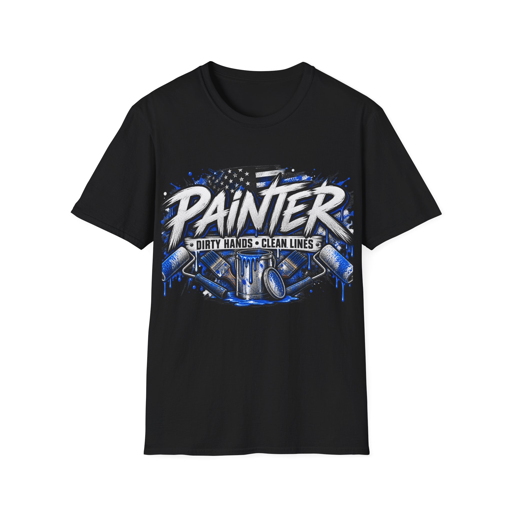 Painter T-Shirt — "Dirty Hands • Clean Lines" Graphic Tee for Painters
