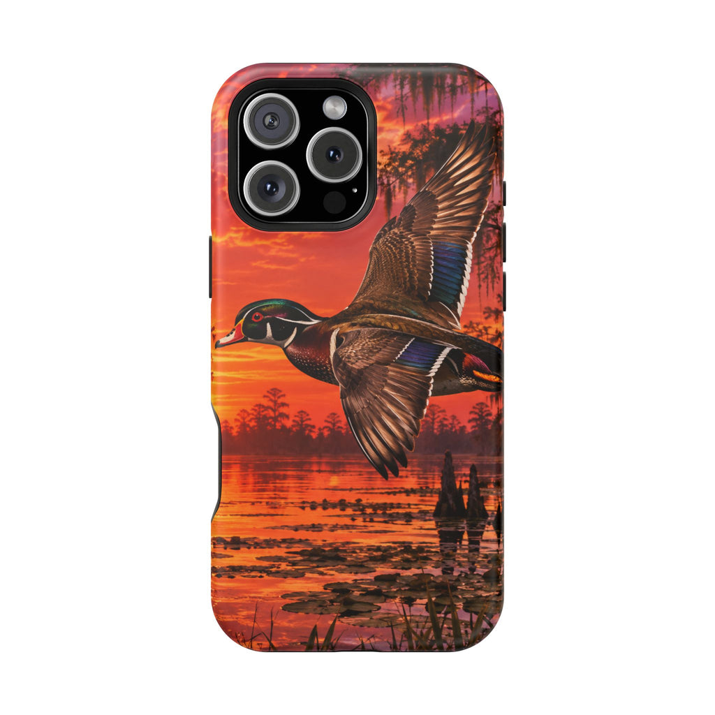 Wood Duck Sunset Phone Case — Magnetic Impact-Resistant