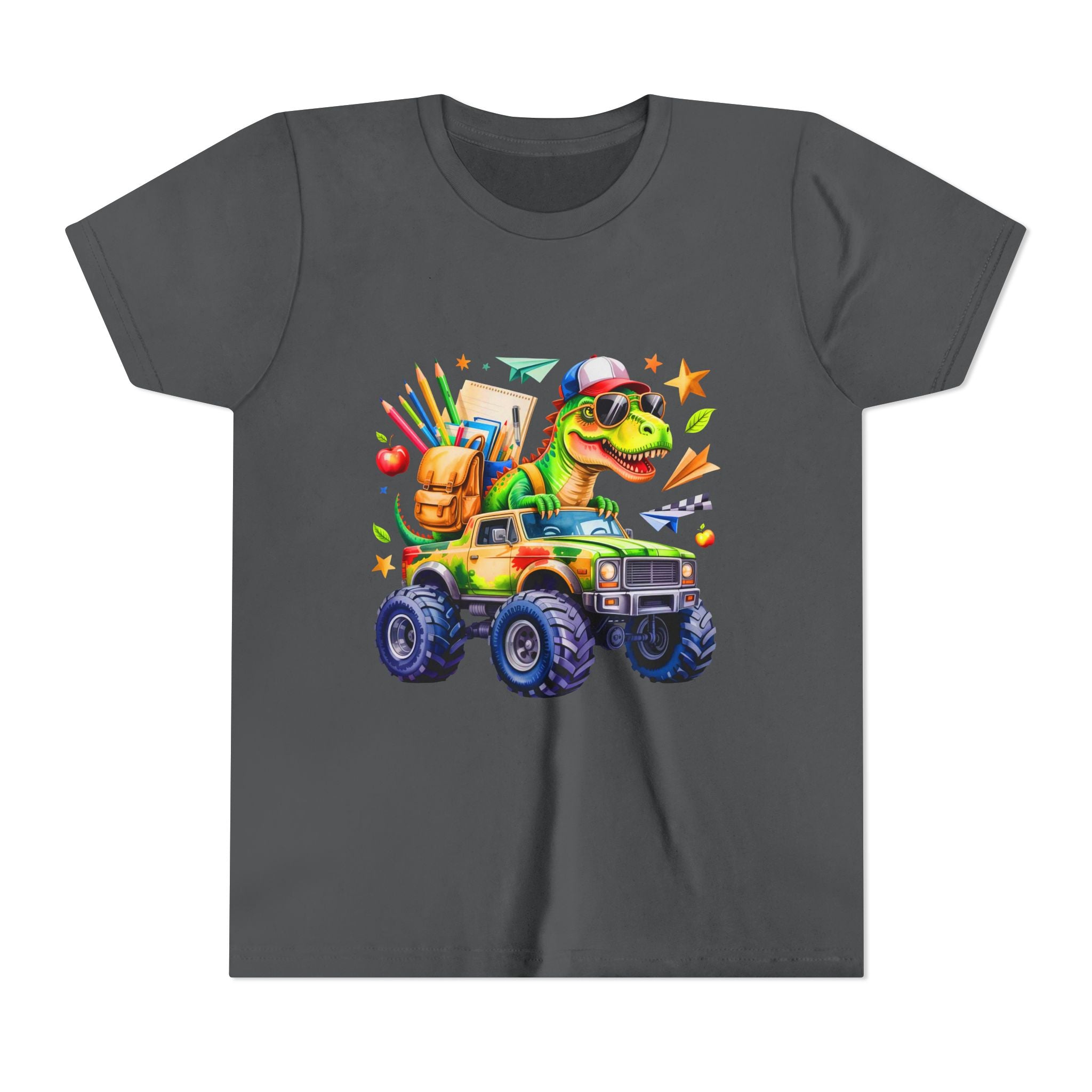 Dino School Monster Truck Kids Tee