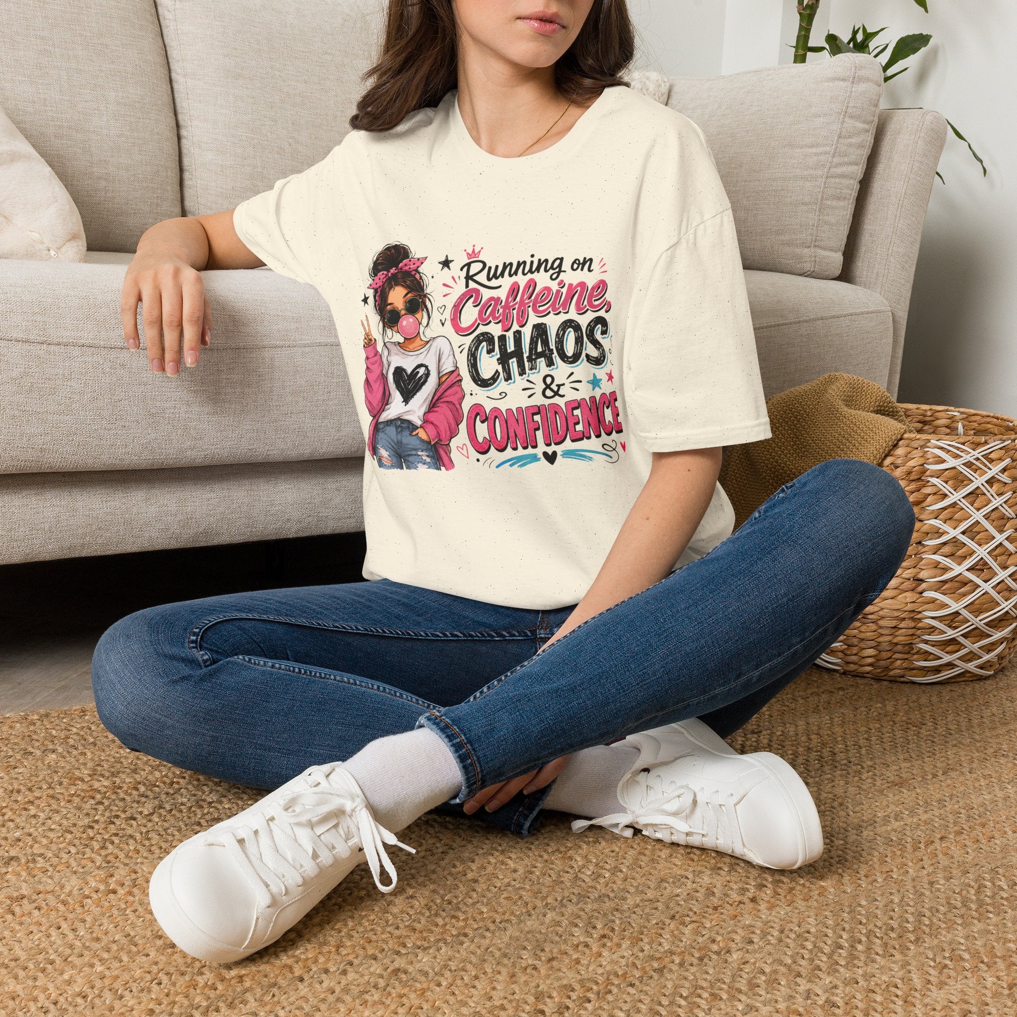 Running on Caffeine, Chaos & Confidence T-Shirt