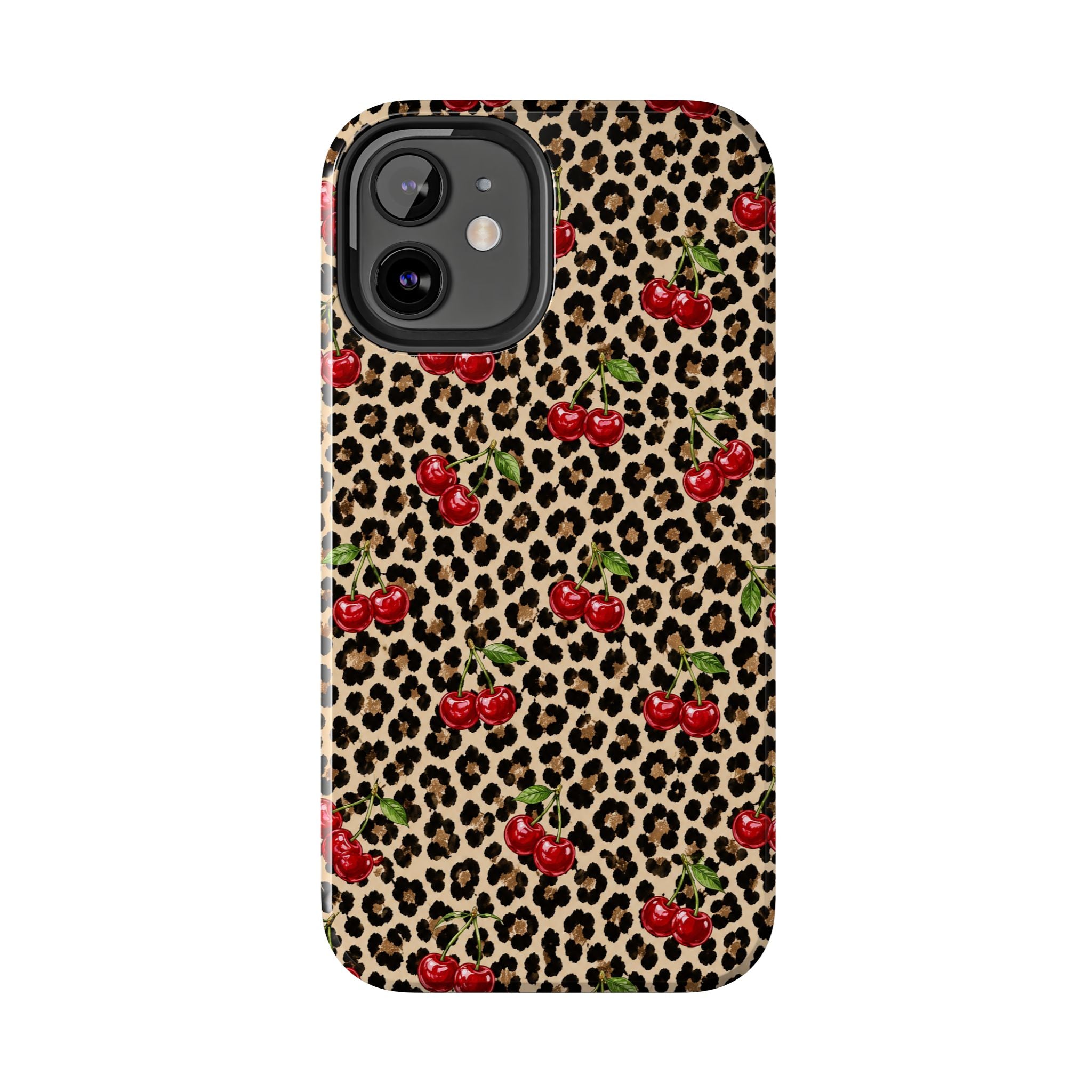 Cherry Leopard Tough Phone Case