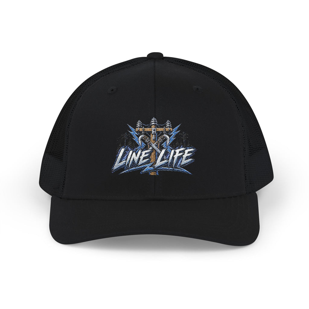 Line Life Snapback Trucker Cap – Vintage Fishing Graphic Mesh Hat