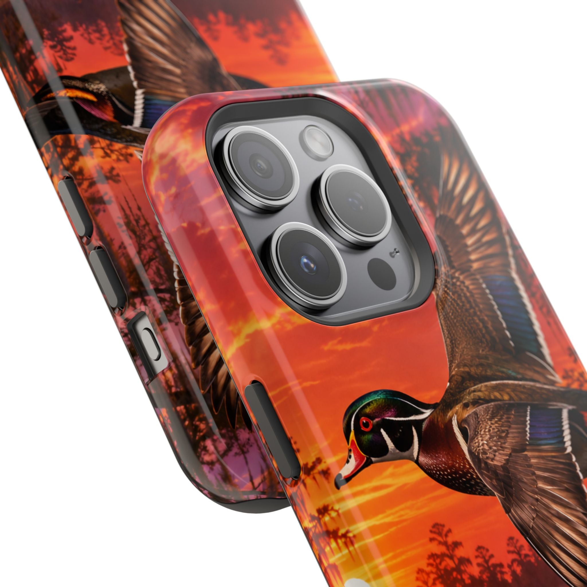 Wood Duck Sunset Phone Case — Magnetic Impact-Resistant