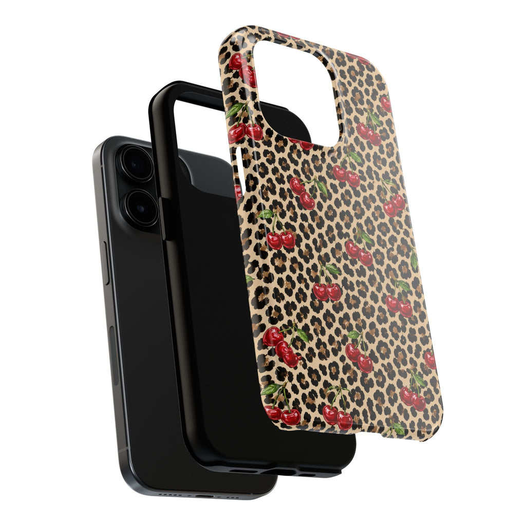 Cherry Leopard Tough Phone Case