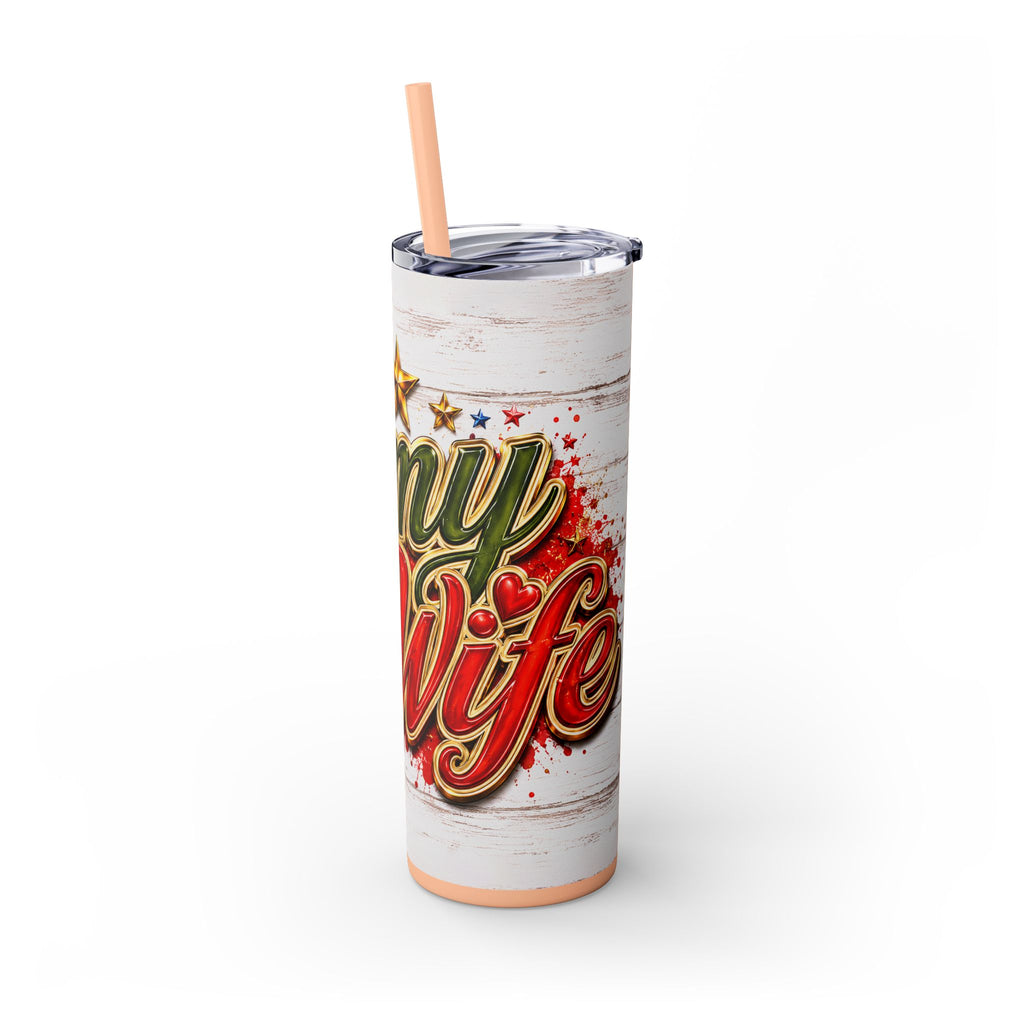 Army Wife Tumbler With Changeable Colored Straw