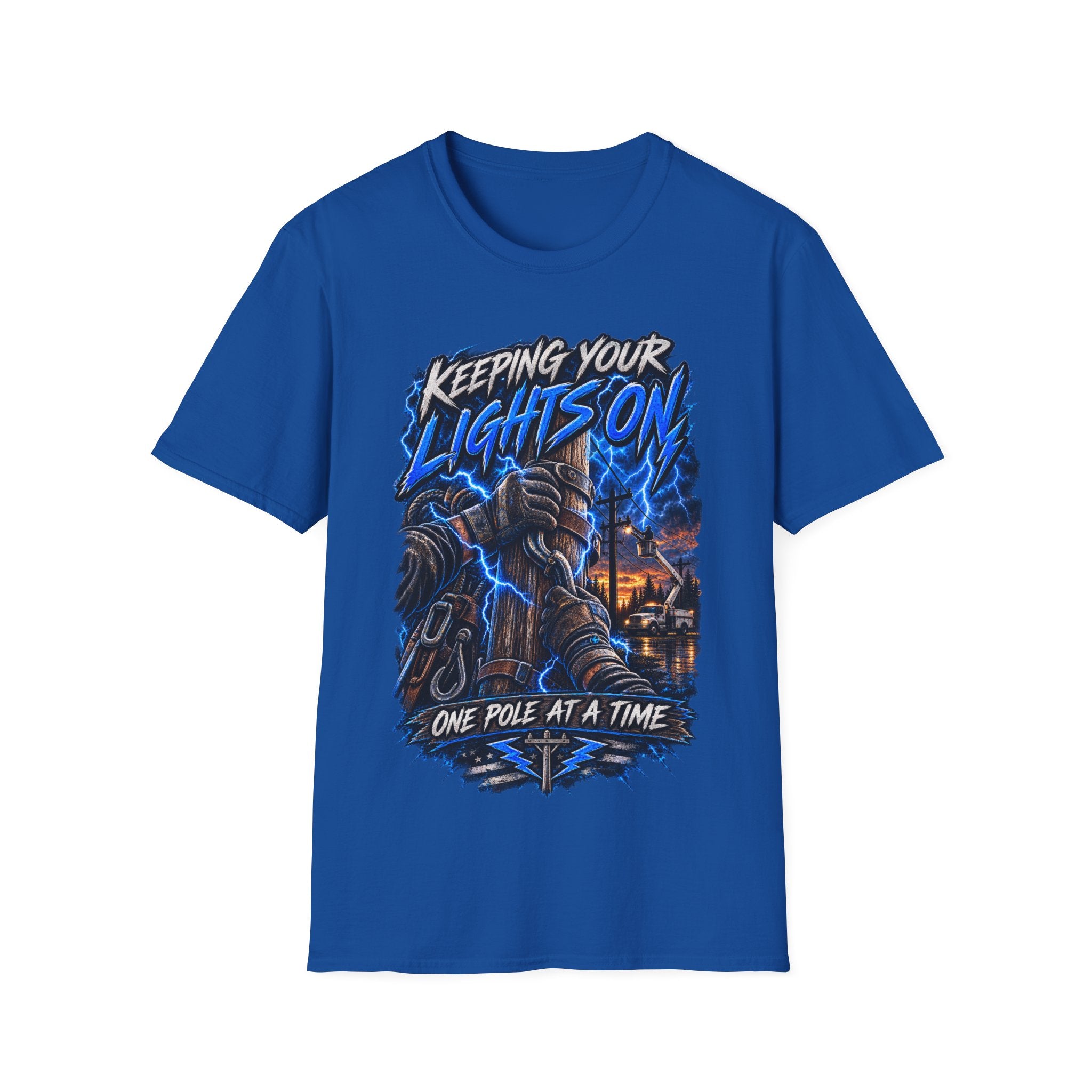 Keeping Your Lights On T-Shirt — Electric Storm Graphic Tee