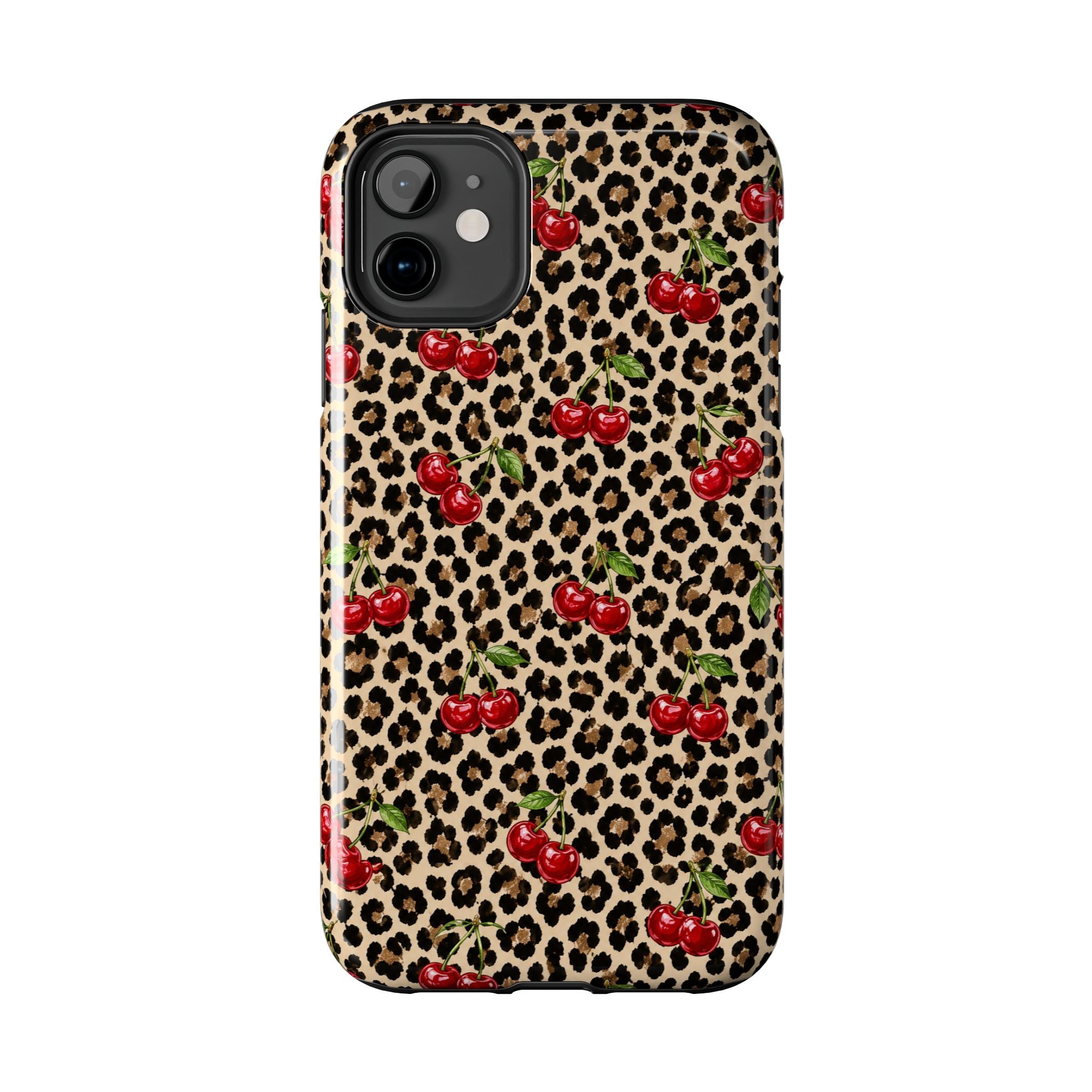 Cherry Leopard Tough Phone Case