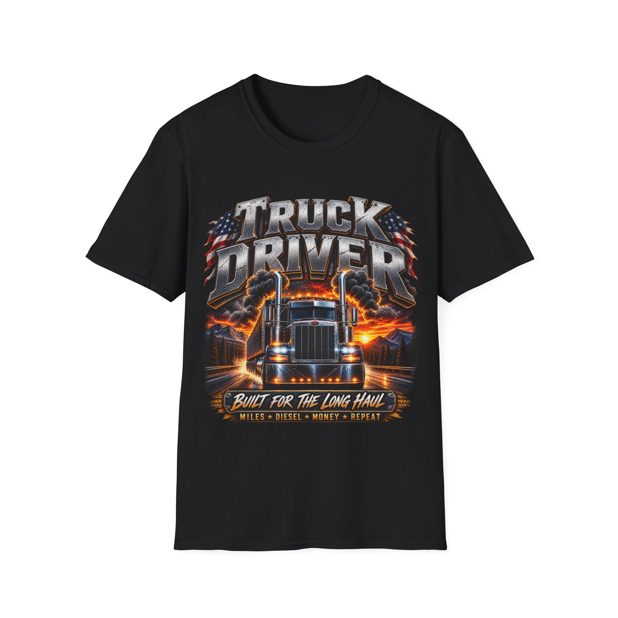 Truck Driver T‑Shirt — Born for the Long Haul Graphic Tee