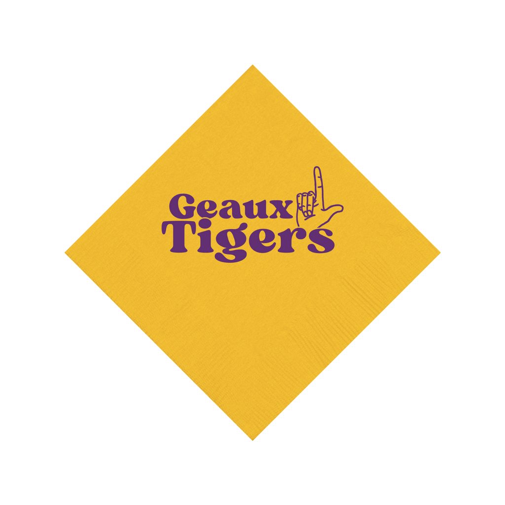 LSU Gold 3 ply Napkins Set of 25