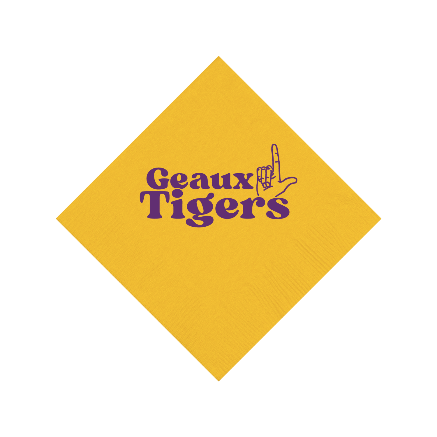LSU Gold 3 ply Napkins Set of 25
