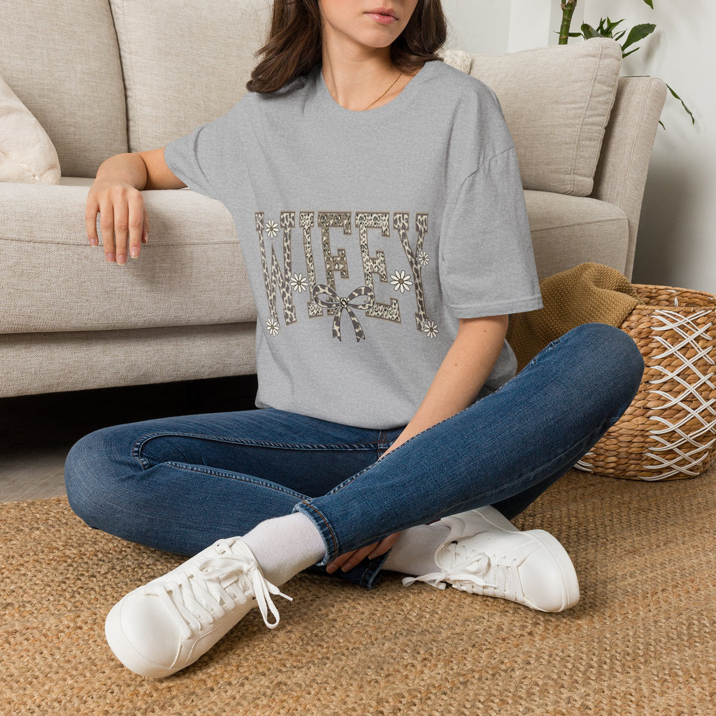 Wifey Leopard Floral T-Shirt