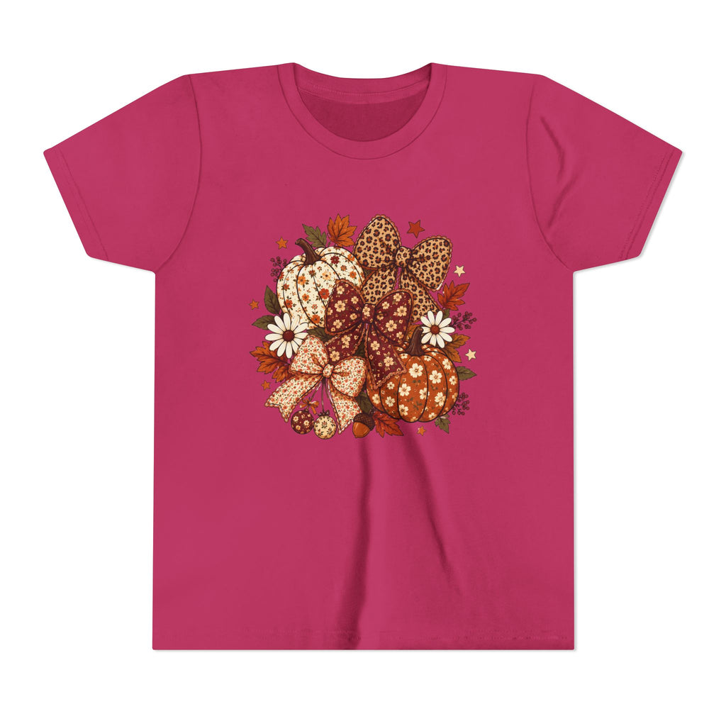 Youth Tee — Autumn Pumpkin Bouquet Graphic Shirt
