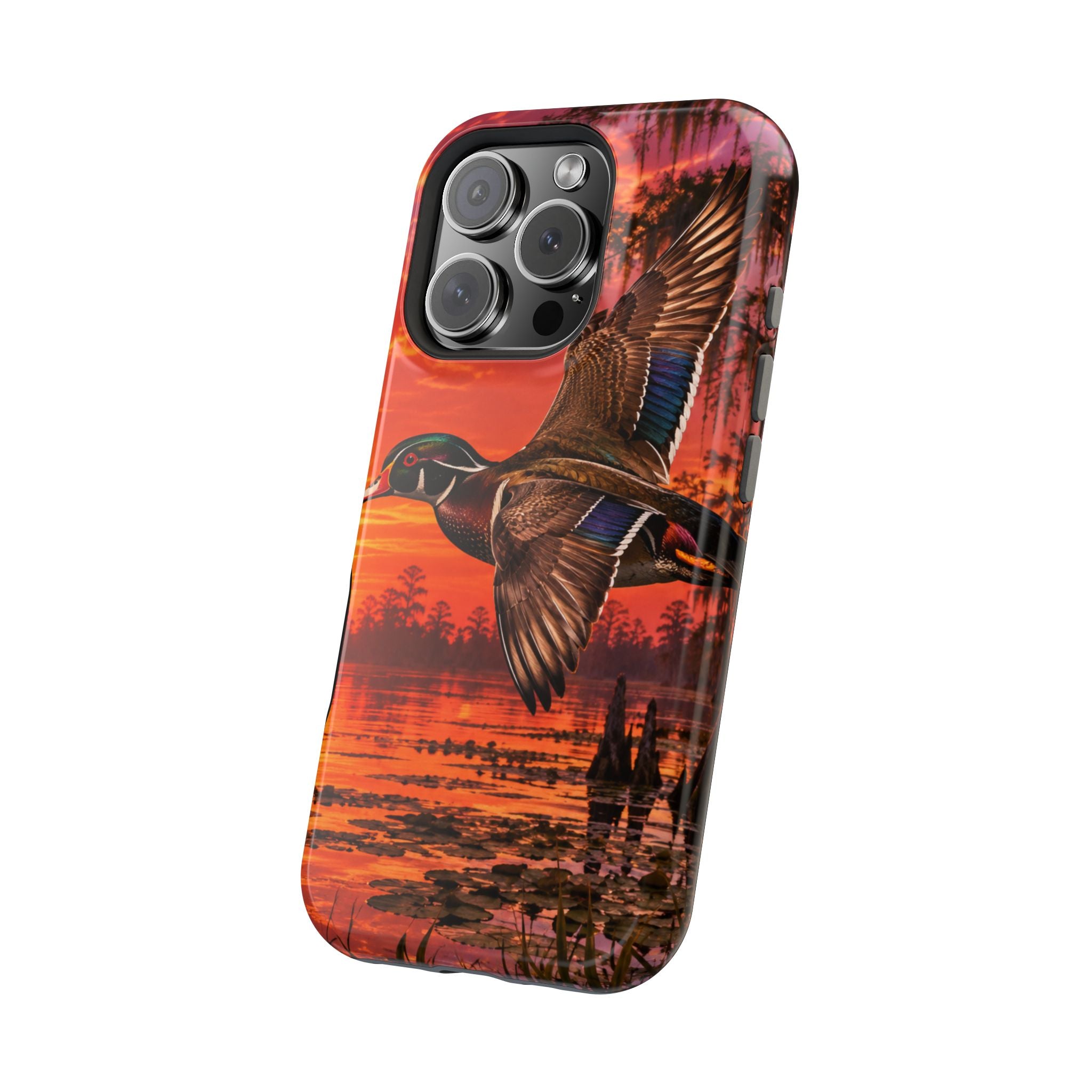 Wood Duck Sunset Phone Case — Magnetic Impact-Resistant