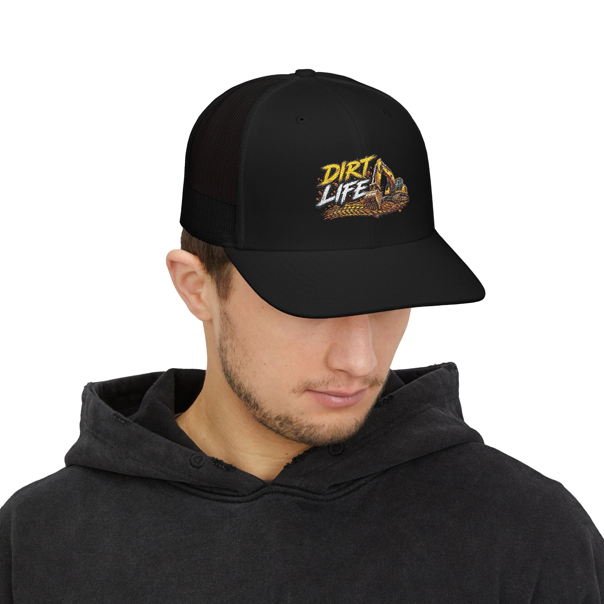 Dirt Life Trucker Cap – Excavator Construction Snapback
