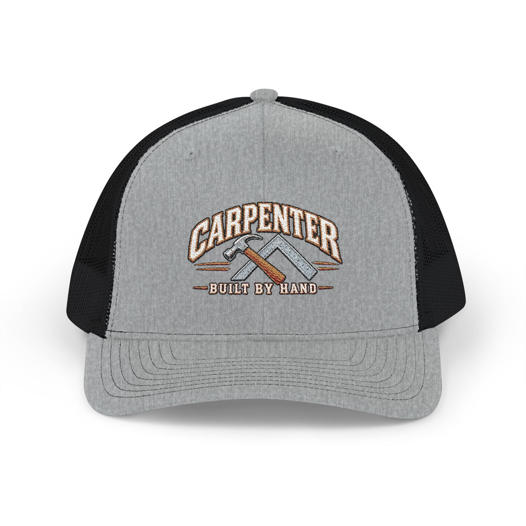 Carpenter Trucker Cap – 'Built By Hand' Embroidered Snapback