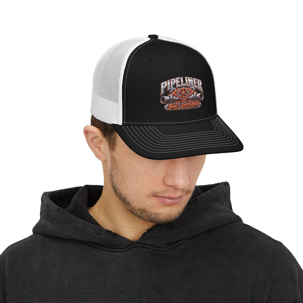 Pipeliner Trucker Cap – Embroidered Snapback Mesh Hat