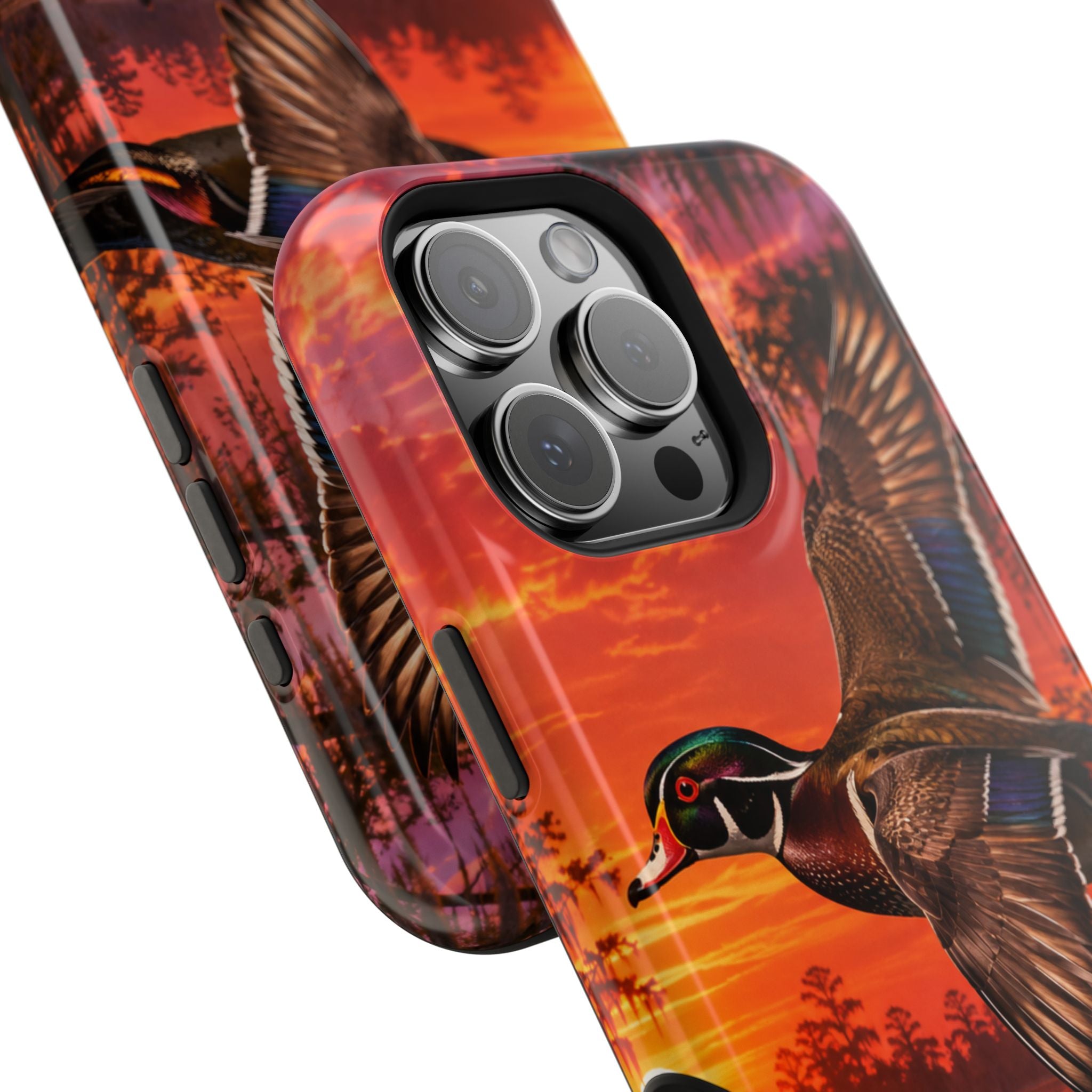Wood Duck Sunset Phone Case — Magnetic Impact-Resistant