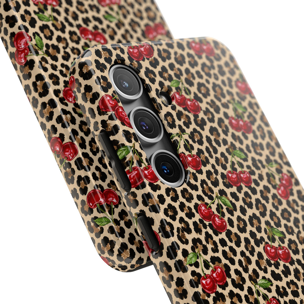 Cherry Leopard Tough Phone Case