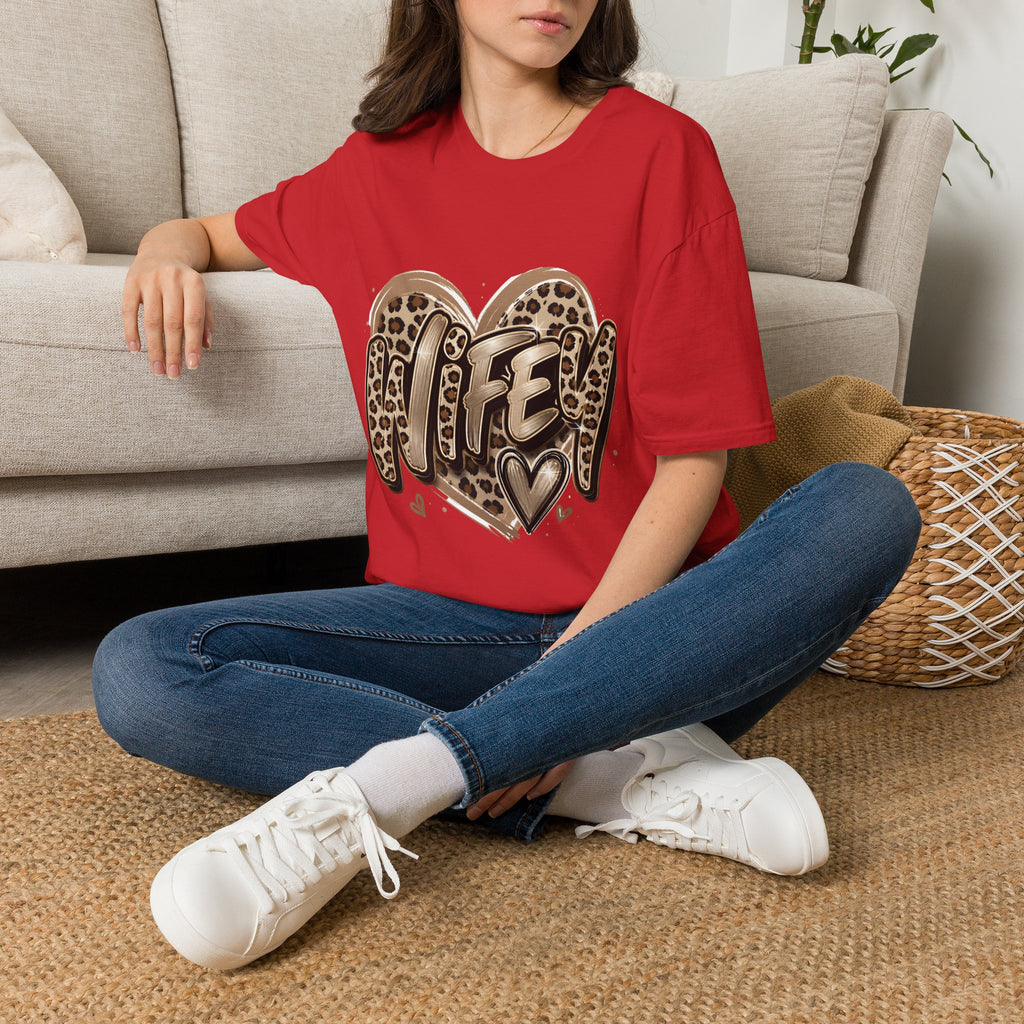 Mom Heart Leopard T‑Shirt