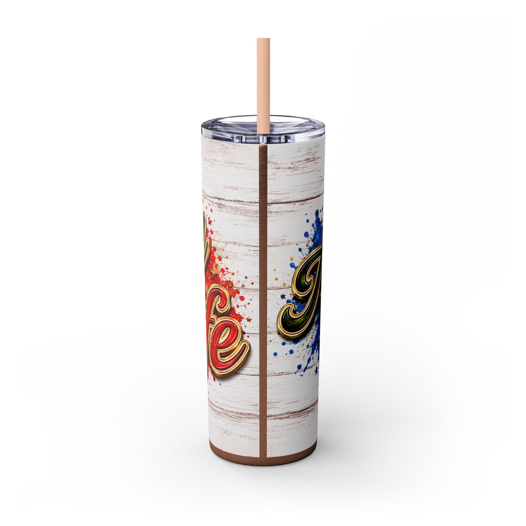 Army Wife Tumbler With Changeable Colored Straw