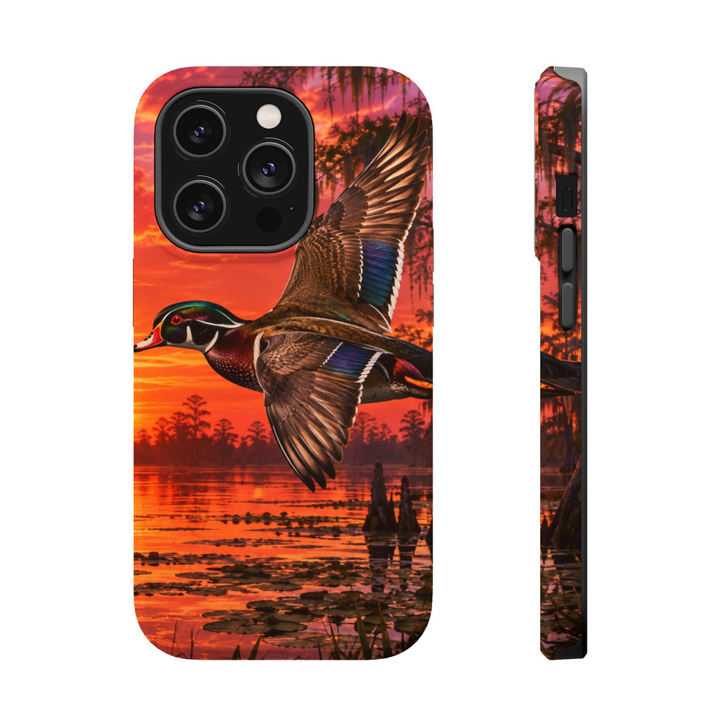 Wood Duck Sunset Phone Case — Magnetic Impact-Resistant