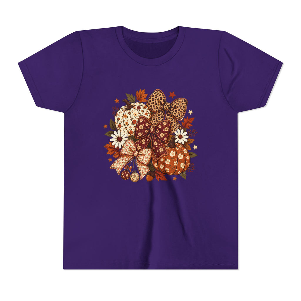 Youth Tee — Autumn Pumpkin Bouquet Graphic Shirt