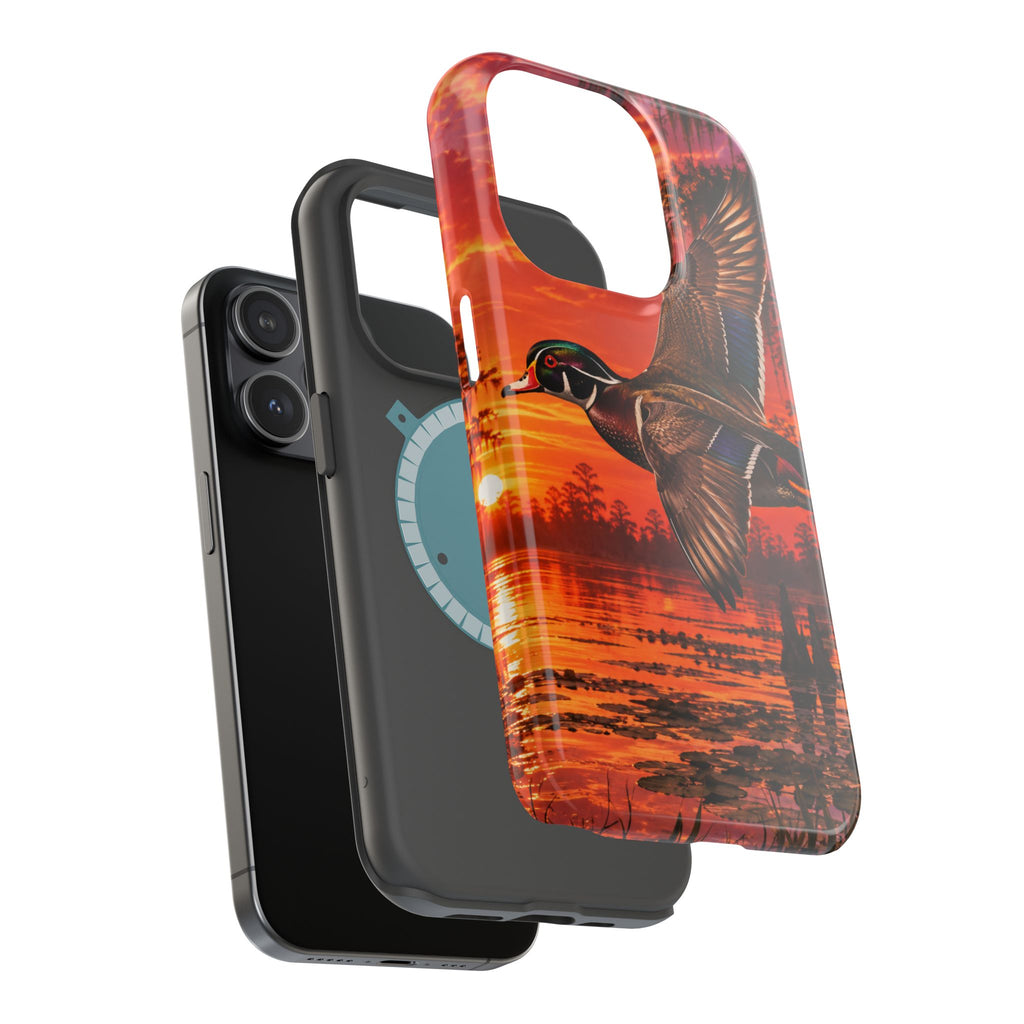 Wood Duck Sunset Phone Case — Magnetic Impact-Resistant