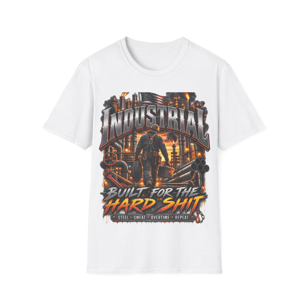 Industrial Worker T-Shirt — "Built for the Hard Shift" Graphic Tee