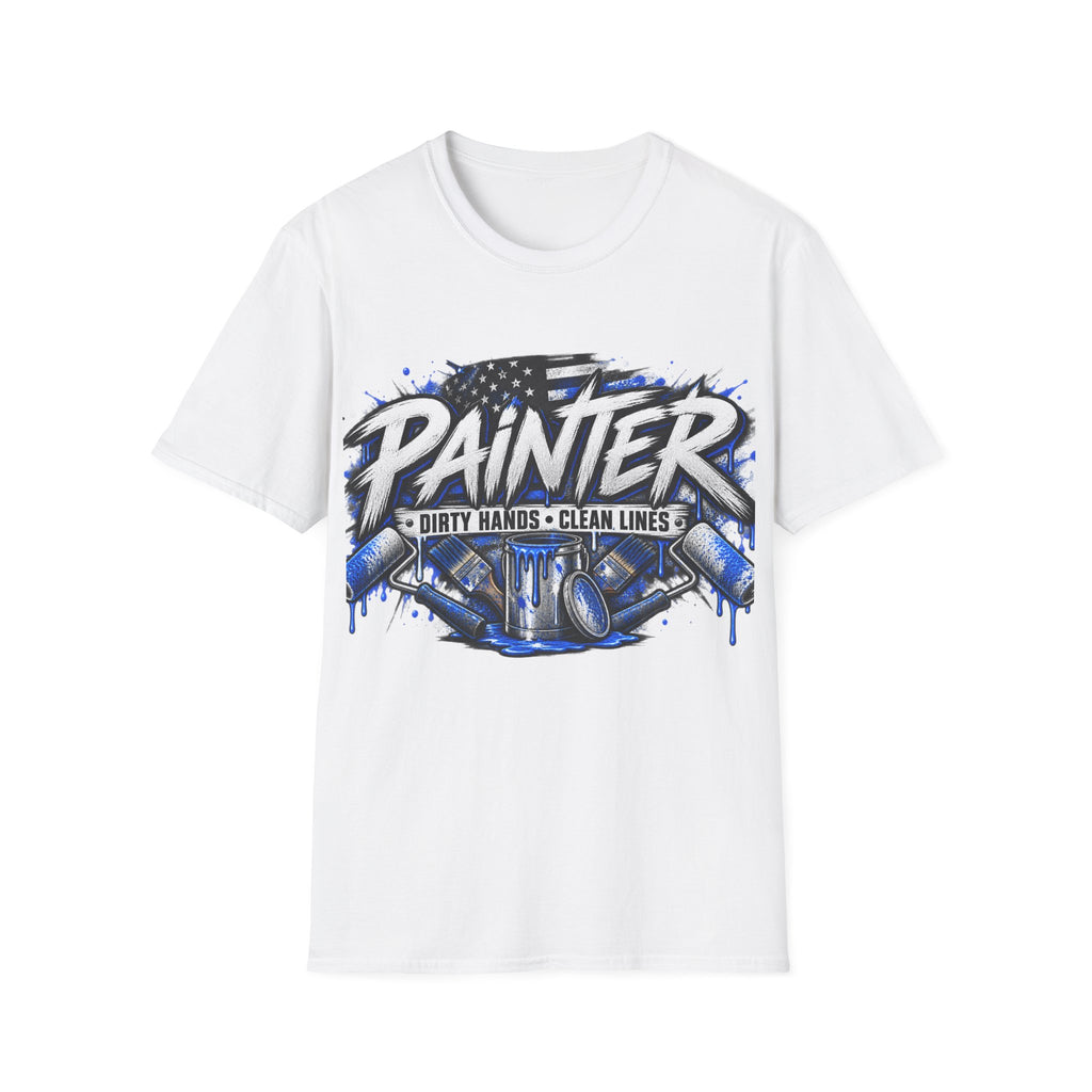 Painter T-Shirt — "Dirty Hands • Clean Lines" Graphic Tee for Painters