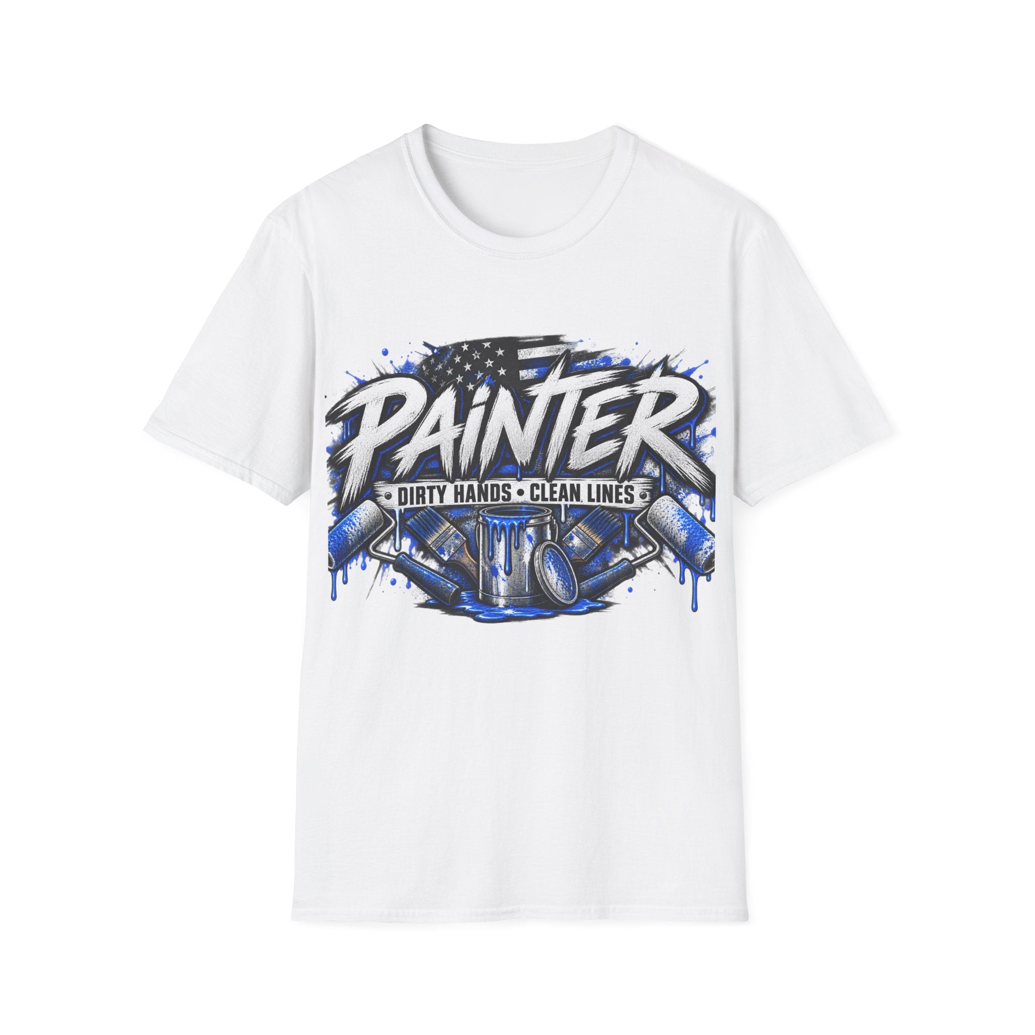Painter T-Shirt — "Dirty Hands • Clean Lines" Graphic Tee for Painters