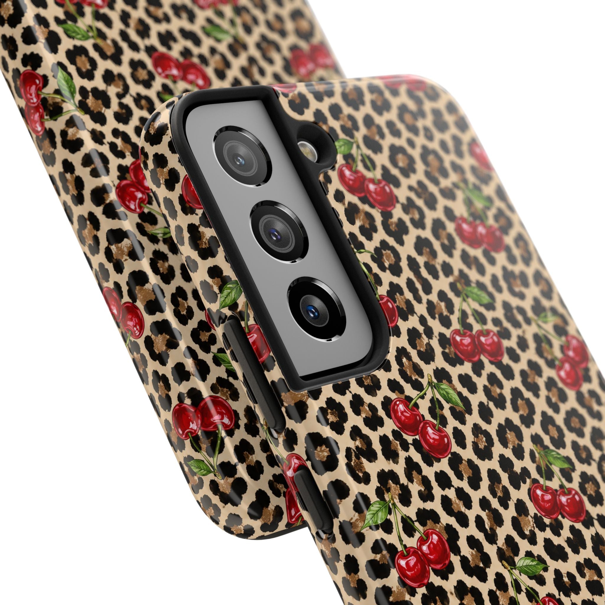 Cherry Leopard Tough Phone Case