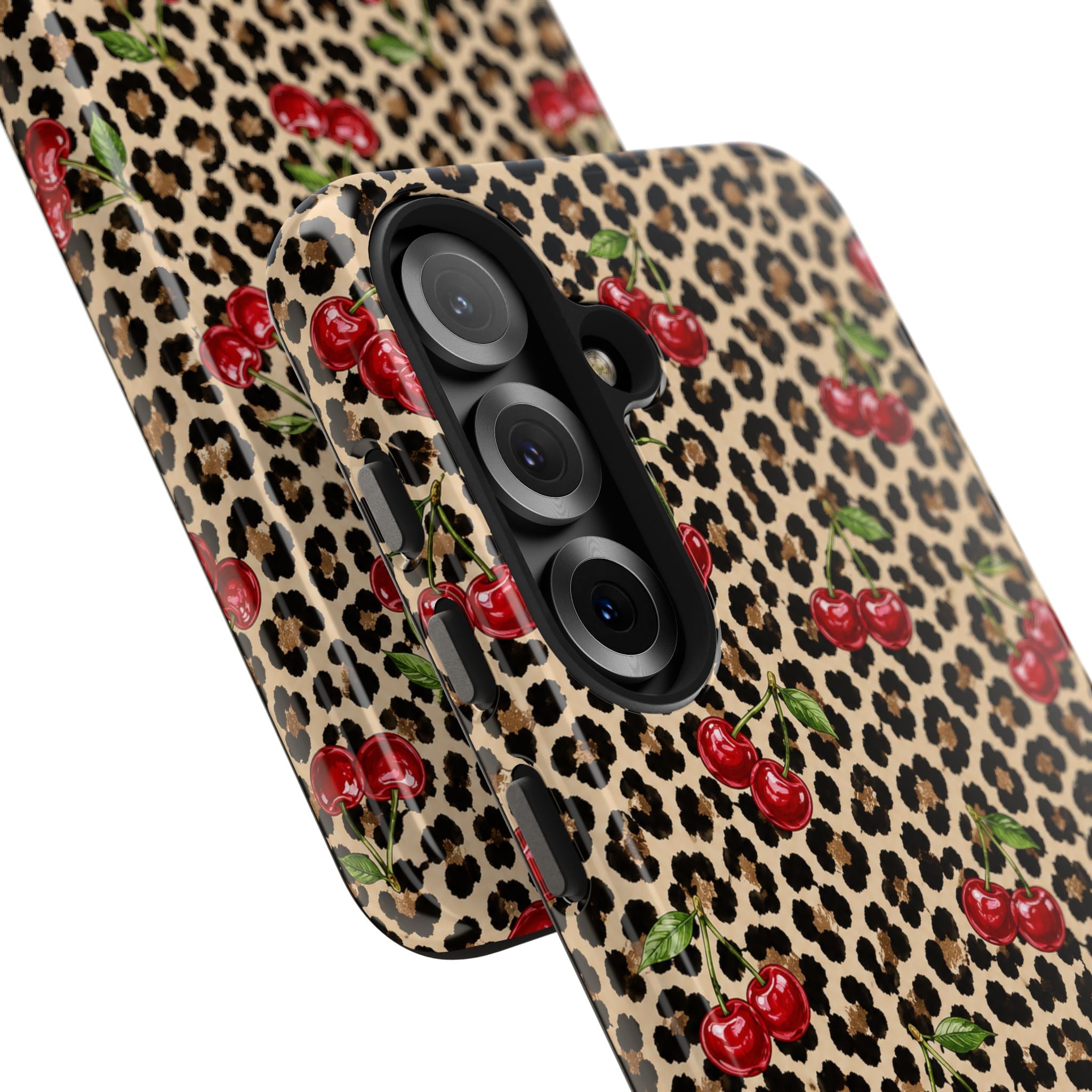 Cherry Leopard Tough Phone Case