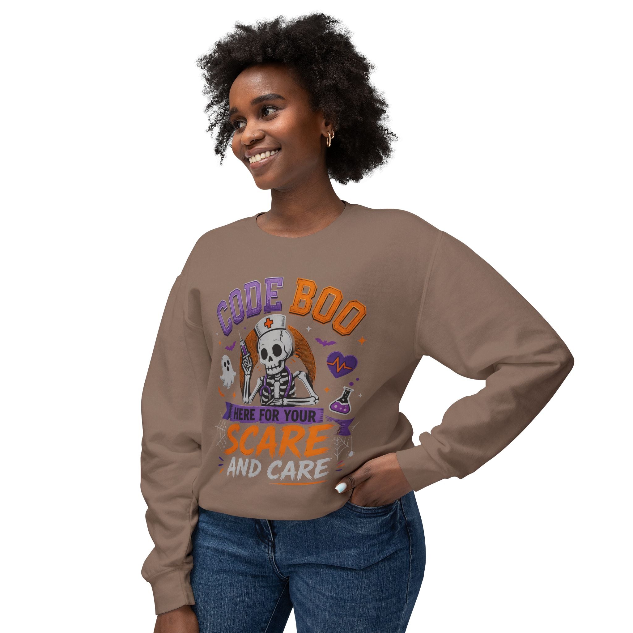 Nurse Skeleton 'Code Boo' Sweatshirt