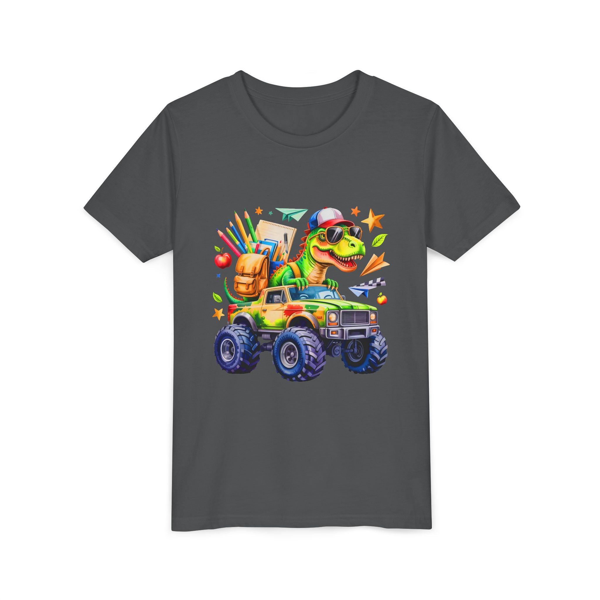 Dino School Monster Truck Kids Tee
