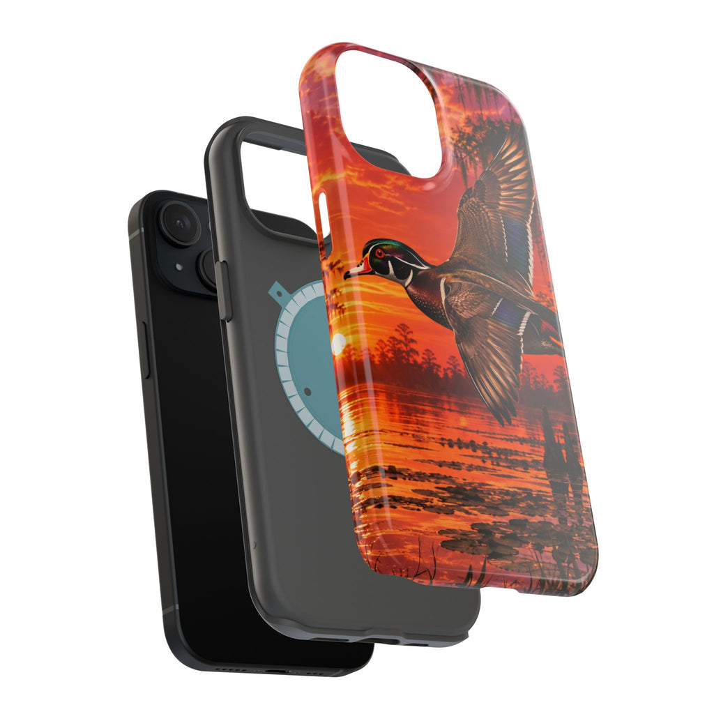 Wood Duck Sunset Phone Case — Magnetic Impact-Resistant