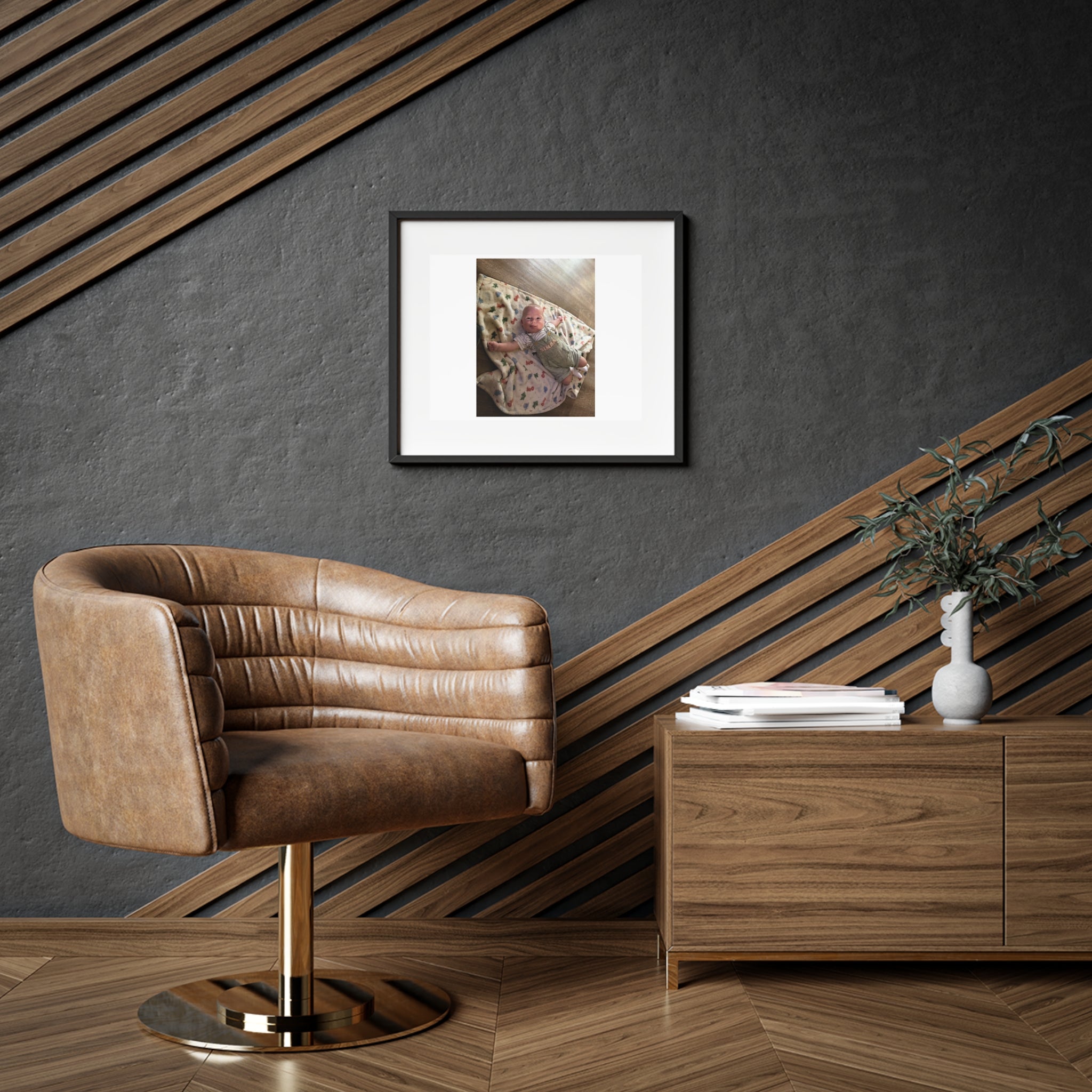 Custom Framed Photo Print — Personalized Matte Poster (Baby Photo)