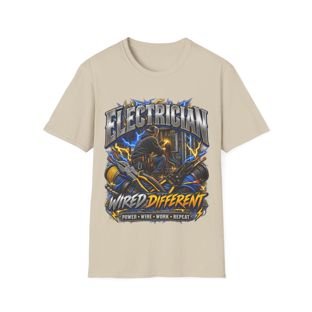 Electrician T-Shirt — Wired Different Graphic Tee