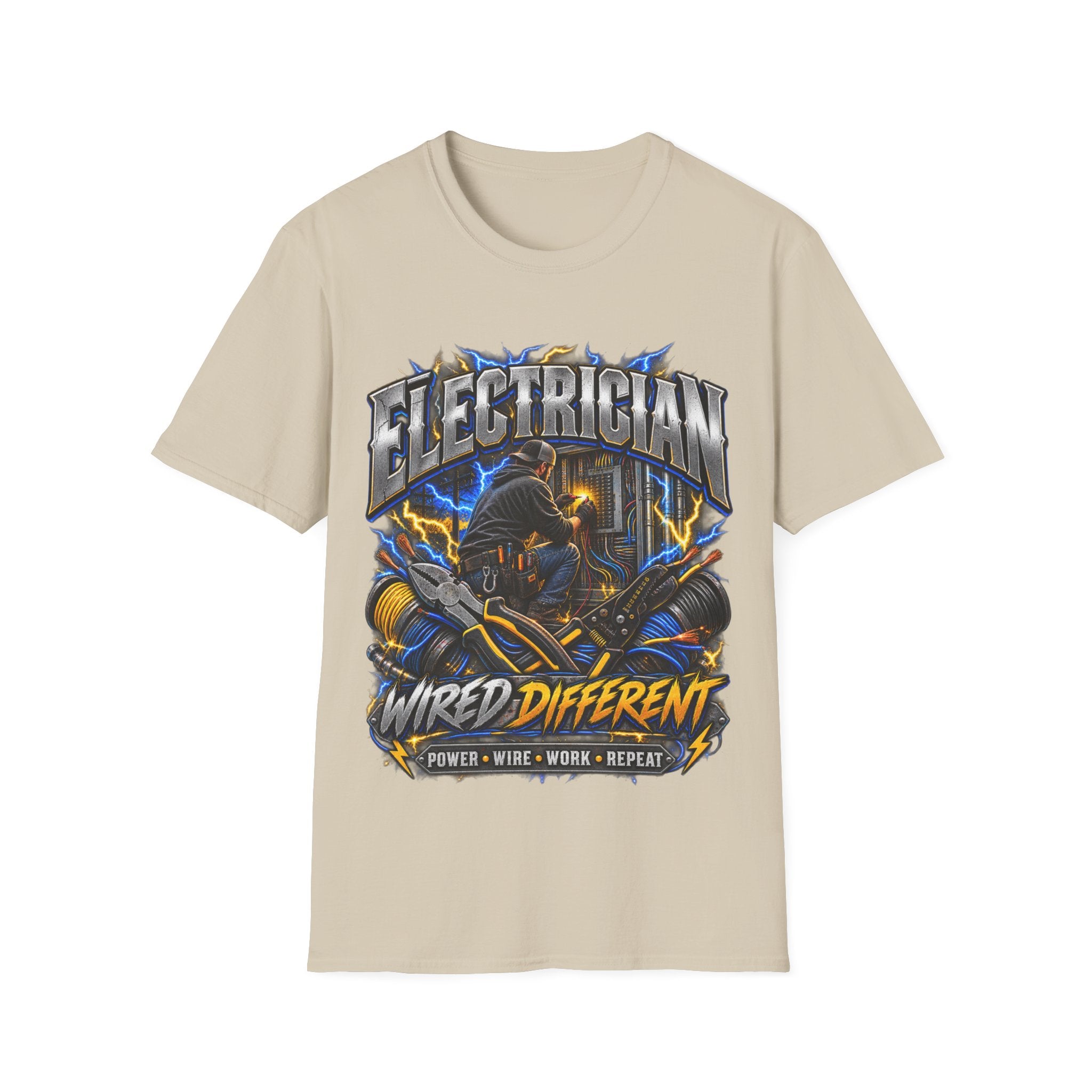 Electrician T-Shirt — Wired Different Graphic Tee