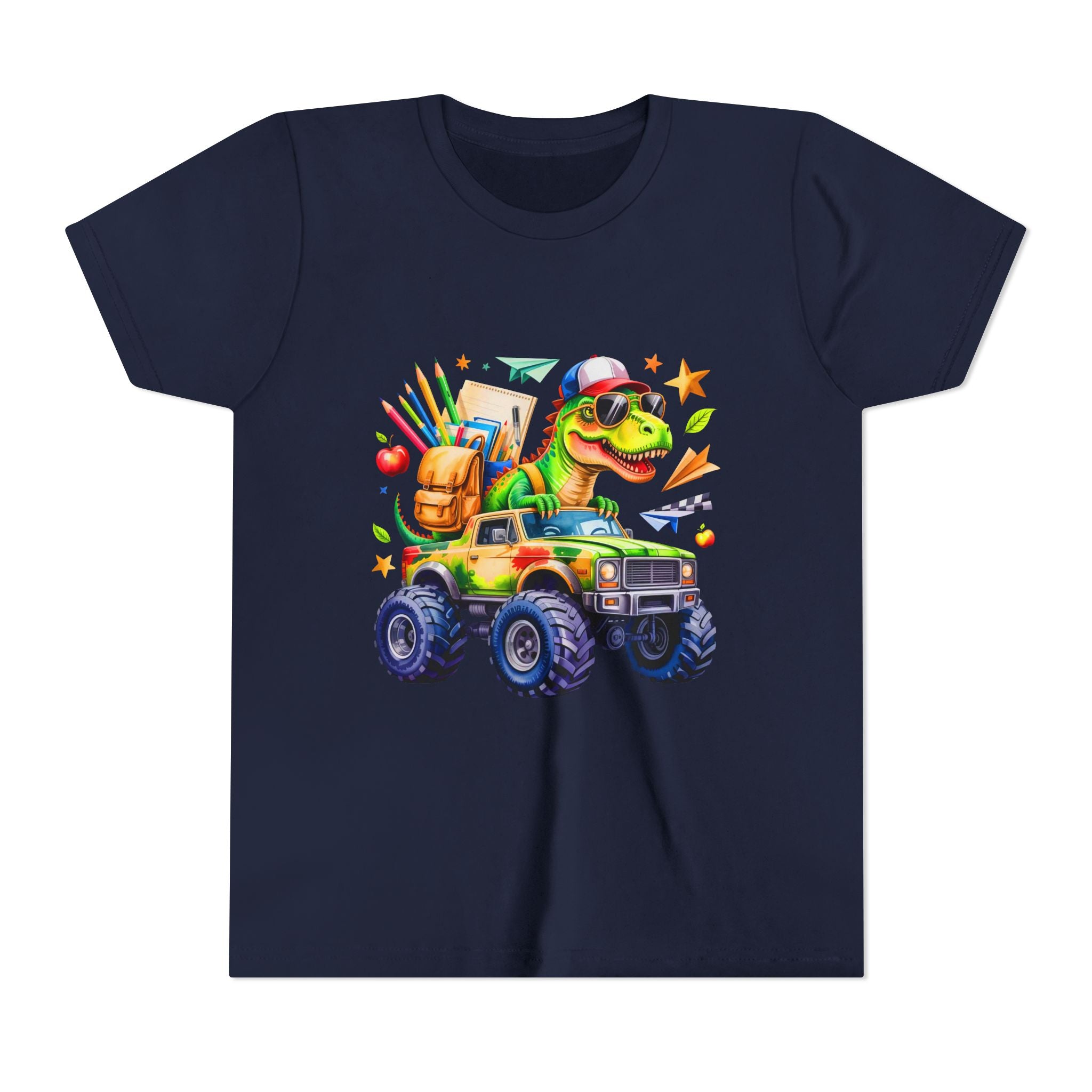 Dino School Monster Truck Kids Tee