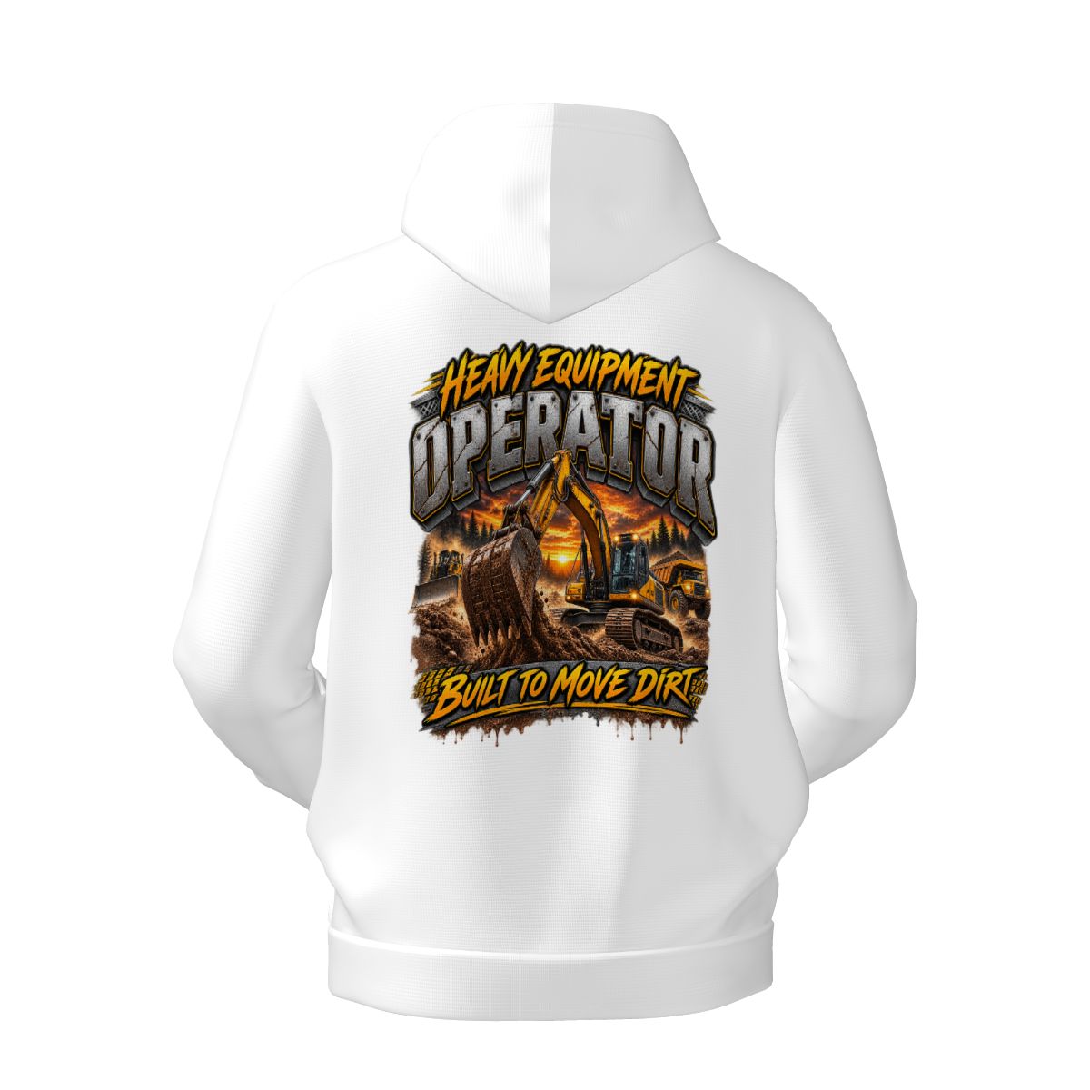 Mens Hoodie with Pockets Heavy Equipment Operator Hoodie