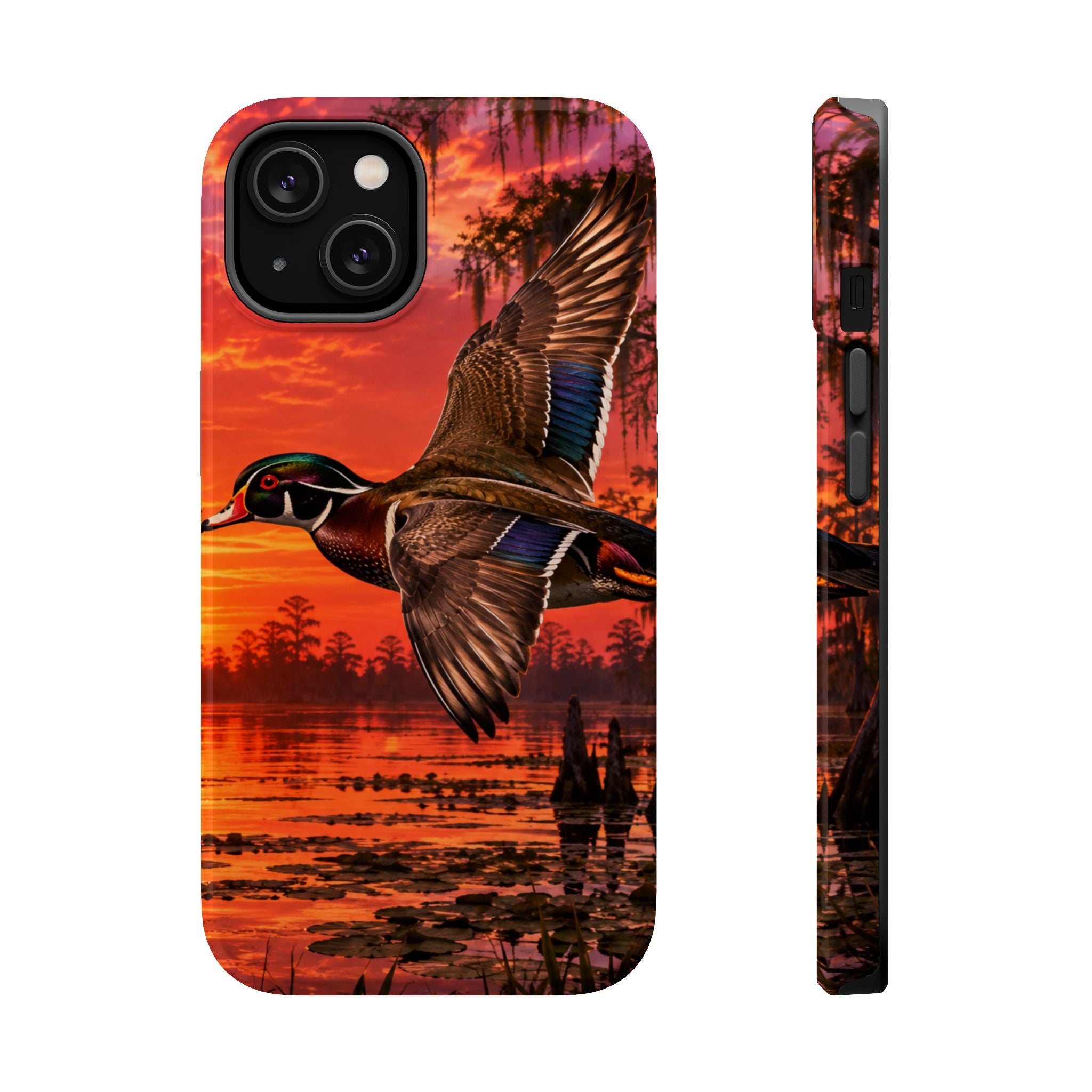 Wood Duck Sunset Phone Case — Magnetic Impact-Resistant