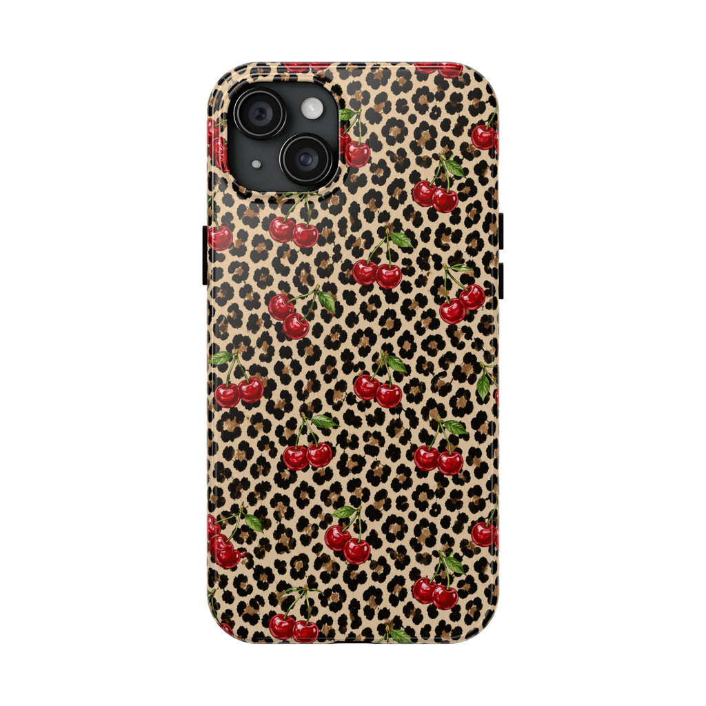 Cherry Leopard Tough Phone Case