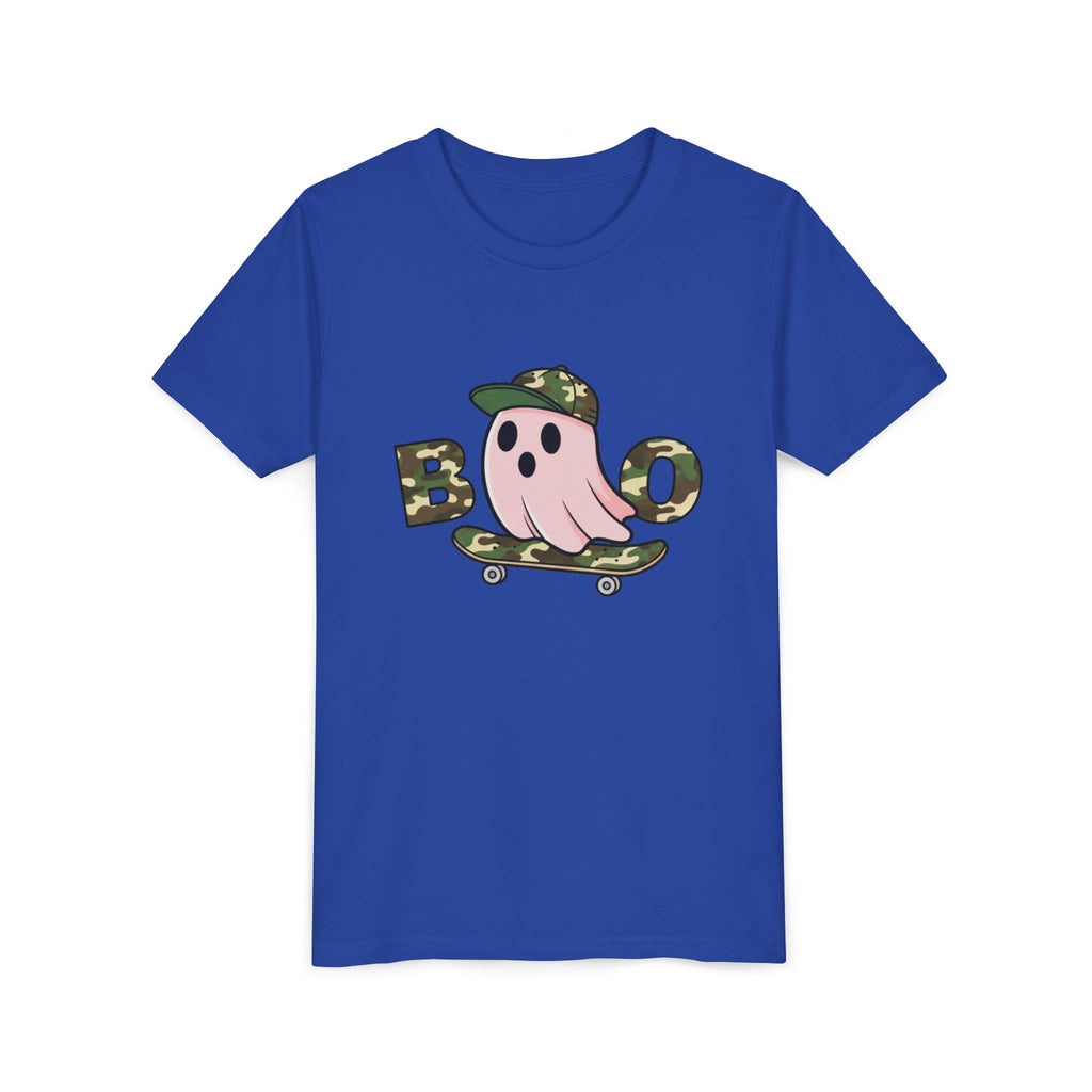 Youth Tee — Camo Skate Ghost “Boo” Graphic Tee